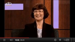 Odile Haumonté dans l'émission "Un coeur qui écoute" sur KTO